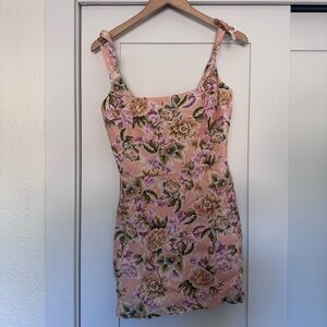 Amanda Uprichard Pink Floral Mini Dress